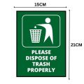 Please Dispose Of Trash Properly Sign Board - FOAM BOARD MATERIAL. 