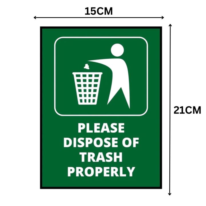 Please Dispose Of Trash Properly Sign Board - FOAM BOARD MATERIAL