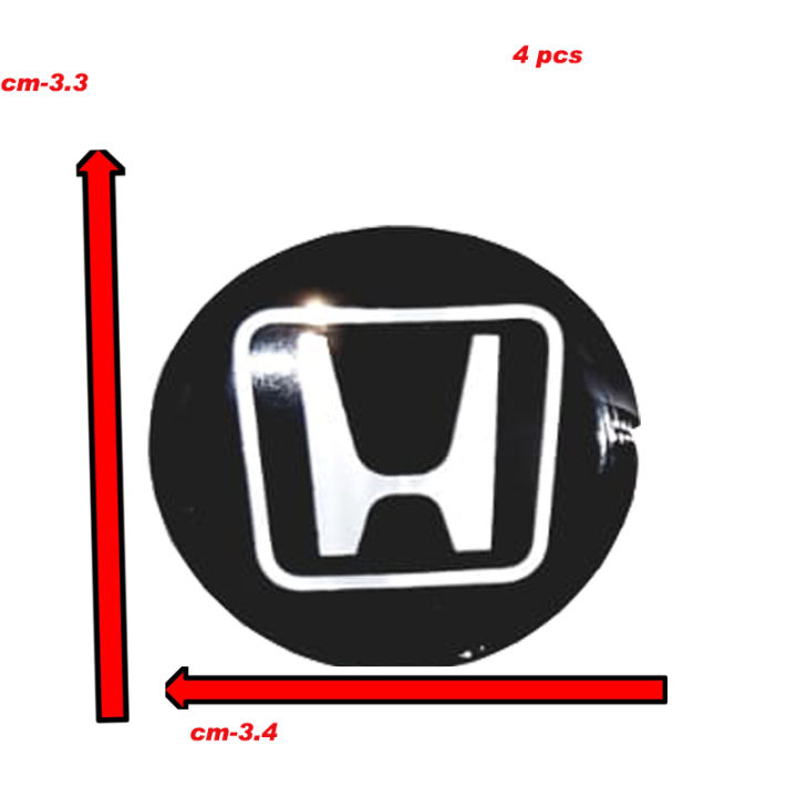 4qty Honda Wing Logo Vinyl Decal - Sticker Emblem