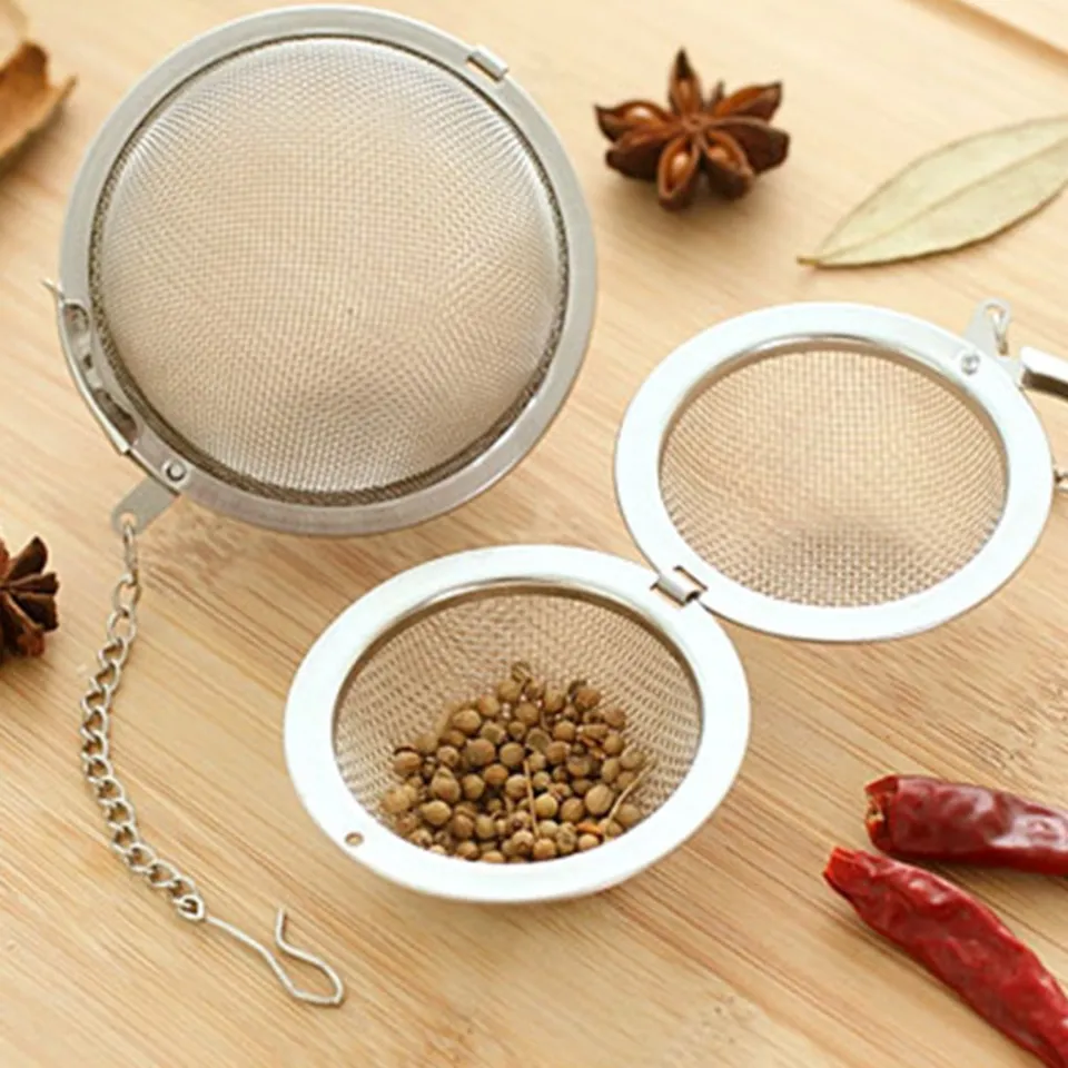 3 Pack Snap Ball Tea Strainer With Handle For Loose Leaf Tea And