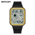 Sanda Fashion Men's Watches 50M Waterproof Sports Casual  Wristwatch for Male Clock Relogios Masculino 6052. 