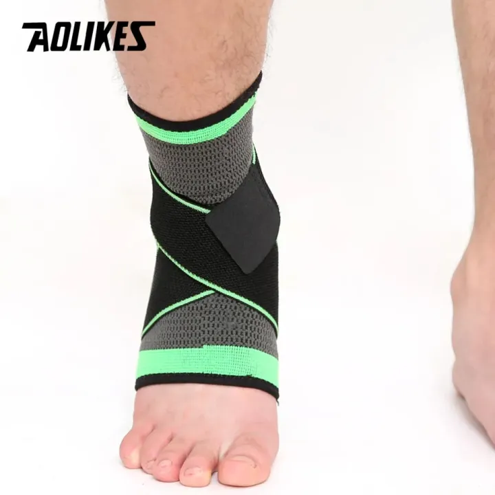 Sports Ankle Brace Compression Strap Sleeves Support 3D Weave Elastic Bandage Foot Protective Gear Gym Fitness-1pcs
