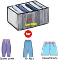 7 Grid Jeans Storage Boxes Closet Organizer Wardrobe Dividers Drawer Organizers. 