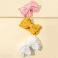 3Pcs/Set Cute Baby Headband For Girls Bow Solid Color Baby Girl Turban Kids Headwear Elastic Baby Hair Band Hair Accessories Set. 