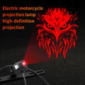 Motorcycle license plate projection light creative smiley face pattern projection warning light modified license plate light LED atmosphere light. 