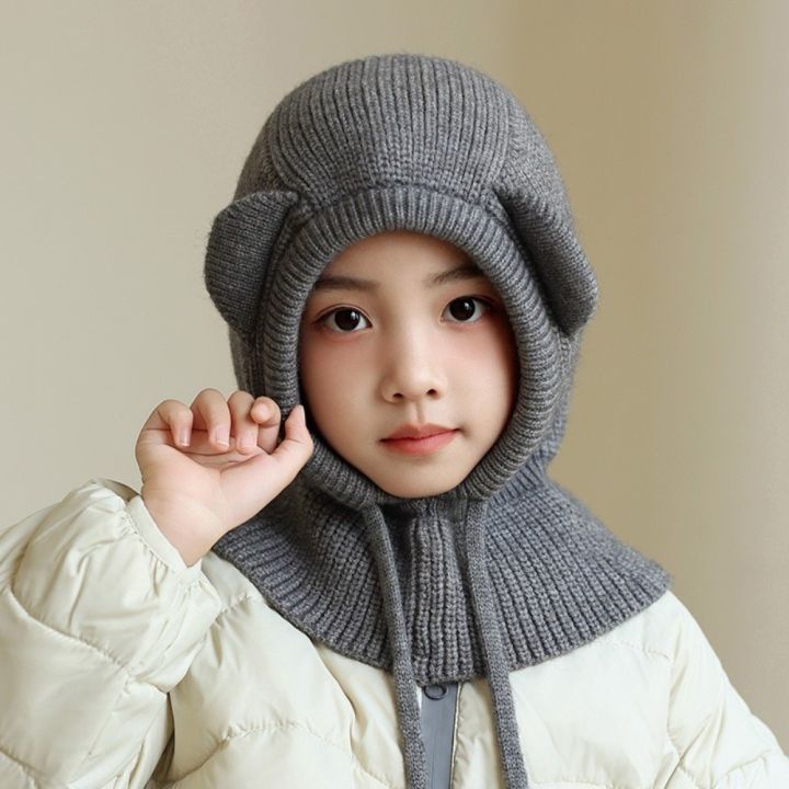 New%20Cute%20Big%20Eyes%20Pullover%20Cap%20Warm%20Windproof%20Ear%20Protection%20Hat%20Coldproof%20Neck%20Warmer%20Autumn%20and%20Winter%20-%20Image%204