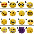 SF 30CM Soft Emoji Yellow Round Cushion Emoticon Stuffed Plush Toy Pillow #253935. 