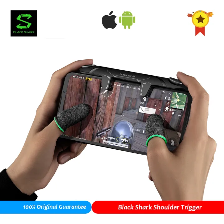 Gaming%20Finger%20Cots%20Black%20Shark%202%203%20For%20Android%20iOS%20Codm%20PUBG%20Controller's%20Mobile%20Joystick's%20Black%20Shark%20Game%20Shoulder%20T%20-%20Image%202
