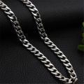 Men's Stainless Steel Silver Curb Chain Necklace 8mm x 60cm. 