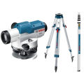 Optical Levelling Instrument Set Bosch GOL 32 D , Tripod BT 160, Levelling Staff GR 500. 