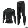 Clothing suit running training men's tight shorts short-sleeved black sports suit men's sports training men's clothes quick-drying tops. 