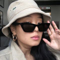 Women's Fashion Cat Eye Elegant Curve Sunglasses Trend Casual Frame Female. 