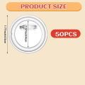 50Pcs Clear Pins Buttons Badges Button Pins for DIY Crafts. 
