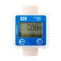 1pc K24 Turbine Digital Diesel Oil Fuel Flow Meter Gauge For Chemicals Liquid Water. 