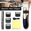 Ceramic Blade Electric Hair Clipper Men Barber Beard Trimmer Rechargeable Hair Cutting Machine for Men Low Noise Adult Hair Cut. 