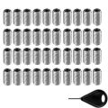 50 Pcs Silver Stainless Steel Surfboard Fin Screws Stripped Surf. 