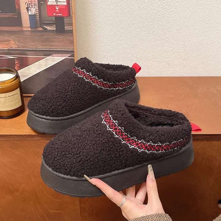 Ethnic%20Style%20Snow%20Boots%20Women's%20Thick%20Bottom%20Winter%20New%20Fur%20Integrated%20Short%20Boots%20Fleece%20Lined%20Padded%20Warm%20Keeping%20Snow%20Cotton%20Boots%20Women%20-%20Image%205