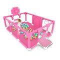 Baby Playpen Without Mattress  Children Toddler Kids Safety Fence Indoor Outdoor Play Pen Ocean color 30 Ball Pool Safety Barrier with Basket. 