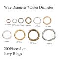 200 s/lot 3 4 5 6 7 8 10 12mm Jump Rings Split Rings Connectors For Diy Jewelry Finding Making Accessories Wholesale Supplies. 
