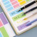 10pcs Waterproof Stationery Supplies Handwritten Tab Stickers Paste Index Classification Sticker Cute Candy Color Mark Label Colorful Self-adhesive Sticker. 