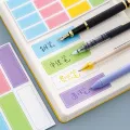10pcs Waterproof Stationery Supplies Handwritten Tab Stickers Paste Index Classification Sticker Cute Candy Color Mark Label Colorful Self-adhesive Sticker. 