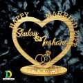 Customized Wooden Gift With Your Name & Wishes For Happy Married life gift anniversary Gift wedding gift lover gift valentine gift. 