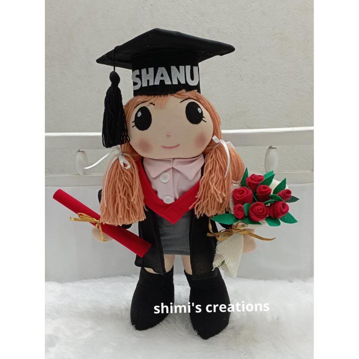 Personalized Graduation doll, Personalized Graduation doll soft toy.