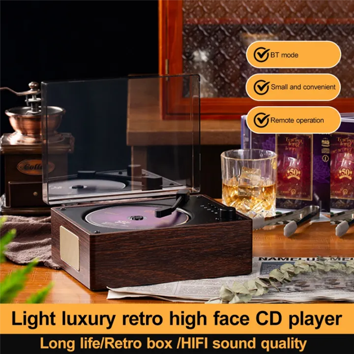 Bluetooth%205.1%20Compatible%20Album%20Player%20Multi-Connection%20CD%20Player%20Refined%20Handmade%20Craftsmanship%20Light%20Luxury%20Retro%20Wireless%20andWired%20Connection%20-%20Image%204