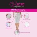 SASA Women Plus Size  Pure Cotton High Waist 4-Way Three QuarterLegging 1-Pack Fancy Pink Color. 