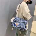 Men's Crossbody Canvas Bag Large Capacity Shoulder Bag Student Backpack Japanese Style Workwear Fashion Brand Messenger Bag Casual Messenger Bag. 