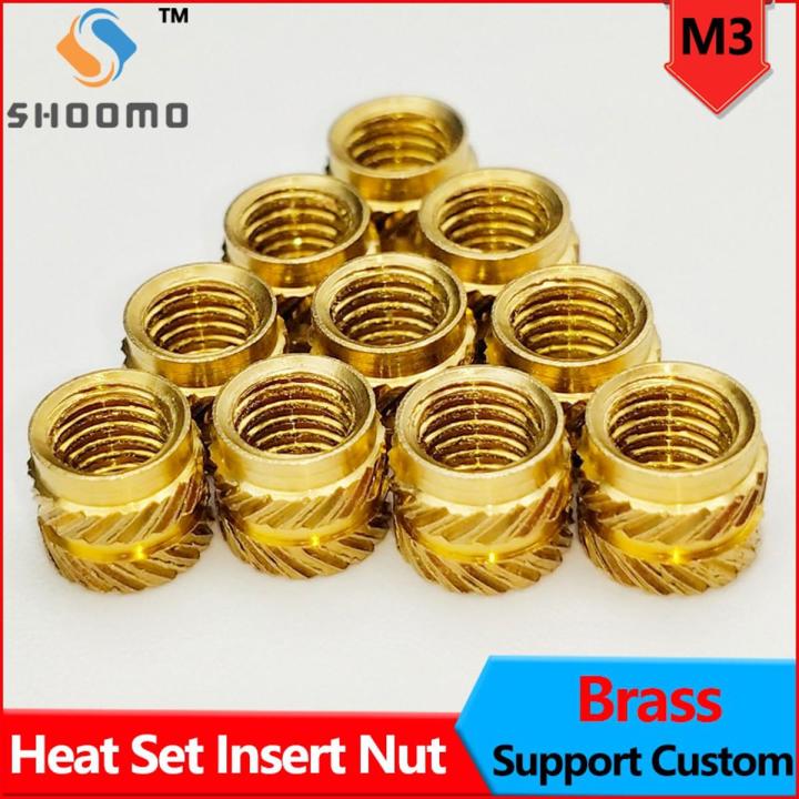 Knurled Brass Nuts M3 Thread Heat Set IUB IUC for Printing 3D Accessories Parts Support 50PCS