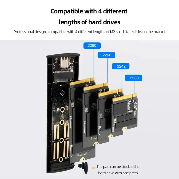 M2%20SSD%20Enclosure%20NVMe%20SATA%2020Gbps%20PCIe%20M.2%20SSD%20Case%20Portable%20USB%20C%203.2Gen2%20Tool%20Free%20External%20Adapter%20Hard%20Disk%20for%20PC%20Laptop%20-%20Image%203