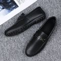 Tods Men's Spring New Fashionable Men's Shoes Casual Leather Shoes Korean Style All-Matching Lazybones' Shoes Slip-on Men's Fashion Shoes. 