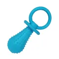 Rubber Pacifier Squeaky Pet Dog Puppy Chew Toys with Bell Sound Inside Tooth Cleaning Molars Toy. 