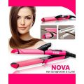 Nova 2 in 1 Hair Straightener & Curler Set - Professional Hair Tool Smoothing Straightening Curling Flat Iron For Hair 141152900 NN Collection. 