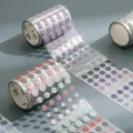 Sweet Journal Morandi Based Dot Washi Tape PET Stickers INS Album Diary Journal Decorative Scrapbooking DIY Sticker. 