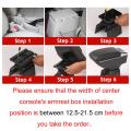 Universal Armrest Box Central Store Content Box Armrest Storage Box for Most Cars - Black Colour. 