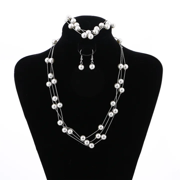 Fashion%20Multilayer%20Pearl%20Necklace%20Earrings%20Bracelet%20Jewelry%20Set%20Wedding%20Bridal%20-%20Image%205