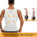 Compression Shirt for Men Slimming Undershirt Body Shaper Tank Top Gynomastica Sleeveless Shapewear Vest Mesh Cross Suit 3XL. 