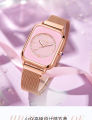 【ZIME】 New Style Ladies Fashion Casual Watches Luxury Brand Korean Version Rose gold Stainless Steel Bracelet Watch For Women  Waterproof Square Elegant Women Gift Wristwatch jam tangan perempuan. 