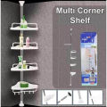 Adjustable Multi Corner Shelf Caddy Holder, Stainless Telescopic Shower Corner Bathroom Shelf Rack With Heavy Duty, Space Saving Organizer For 4 Tier Stand Bathroom Corner Rack. 