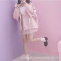 Girlfriends Clothes All-Matching Hoodie Girlfriends Clothes Junior High School Autumn Coat jk Long Sleeve Coat Autumn Ears Rabbit Spring and Autumn. 
