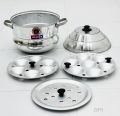 Aluminium Idli Make Idly Steamer Cooker with 2 Idly Plates (14 idly Cavity). 