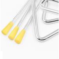 OYPFXMI Music Triangle Instrument Set, Hand Percussion Triangle Children Musical Instrument with Striker 3 Pack Triangle 4 Inch. 