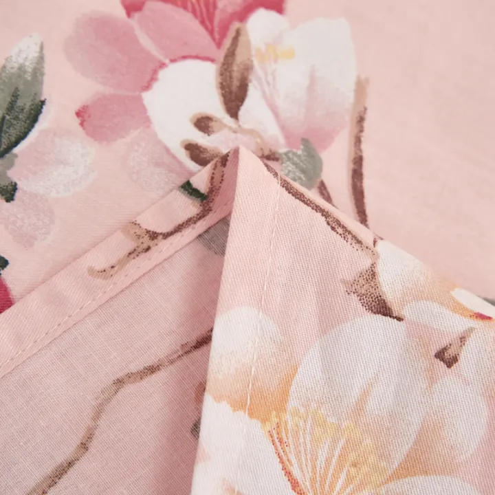 Pink%20Floral%20Bed%20Sheet%203pcs%20Set%20Cotton%20Skin-friendly%20Girls%20Bedroom%20Decoration%20Bed%20Cover%20Dormitory%20Home%20Bedding%20with%202%20Pillowcases%20-%20Image%206