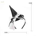 Witch Hat Headband Cosplay Kids Hair Hoop Hairband for Masquerade Halloween White. 