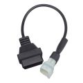 6 Pin to OBD 16 Pin Adapter OBD2 Fault Diagnostic Cable for KTM Duke RC 2011 - 2017 Motorcycles. 