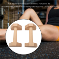 2 Pair Parallettes Calisthenics Handstand Bar Wooden Training Gear Push-Ups Double Rod Stand. 