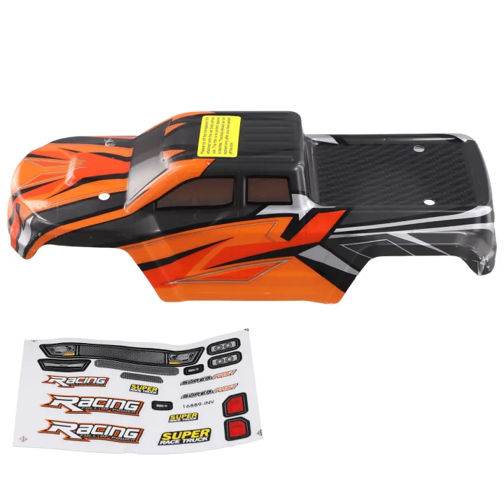 Desikixudy 1/16 RC Car Body Shell pour SG1602 SG 1602 RC VéHicules ModèLes de PièCes de Rechange de Voiture, Orange