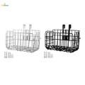 Folding Bike Front Basket Bike Wire Basket with Handles, Easy Installation on Front Handlebar for Bike Accessories Frame Basket Bag Cargo Rack. 